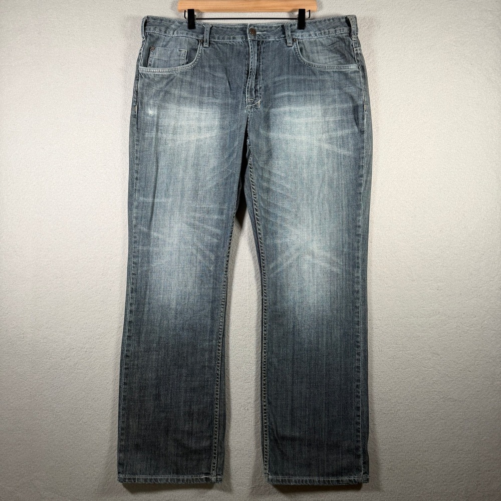 Buffalo David Bitton Driven-X Basic Mens Blue Straight Leg Jeans 42x32